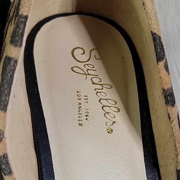 Seychelles Shabby Chic Leopard Heeled Sandals Womens Size 6.5 NEW - Picture 5 of 15